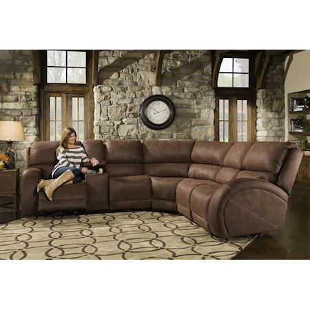 Five Seat Reclining Sectional Sofa